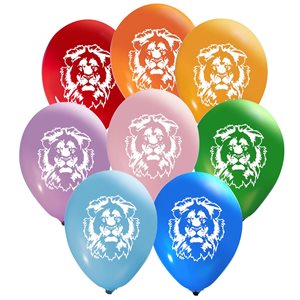 "Lion Face - (50ct) 12"" Latex Balloons - 2 sides"