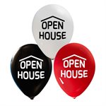"Open House (with Black) - (50CT) 12"" Latex Balloons - 2 si