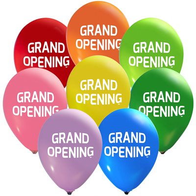 "Grand Opening (Assorted) - (50ct) 12"" Latex Balloons - 2 s "Grand Opening (Assorted) - (50ct) 12"" Latex Balloons - 2 s