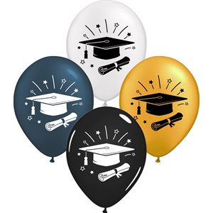 12'' B. GRADUATION HAT 2 SIDE ASST. CLASSY