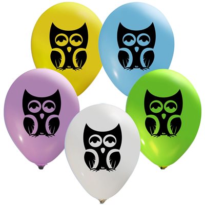 "Owl - (50ct) 12"" Latex Balloons - 2 sides" "Owl - (50ct) 12"" Latex Balloons - 2 sides"