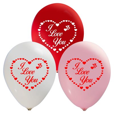 "I Love you - (50ct) 12"" Latex Balloons - 2 sides" "I Love you - (50ct) 12"" Latex Balloons - 2 sides"