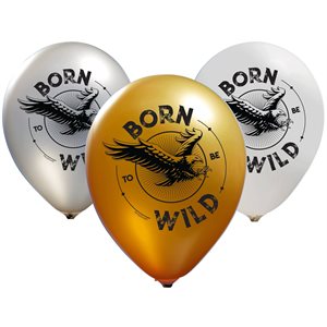 "Born to be Wild (50CT) - 12"" Latex Balloons - 2 Sides"