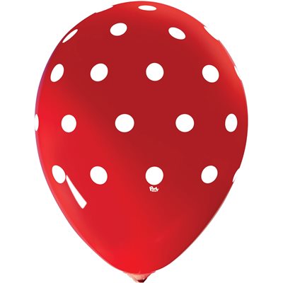 "Polka Dot All-Over (Red) - (50CT) 12"" Latex Balloons" "Polka Dot All-Over (Red) - (50CT) 12"" Latex Balloons"