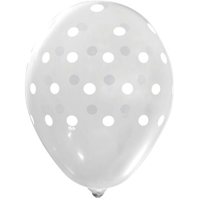 "Polka Dot All-Over (Clear) - (50CT) 12"" Latex Balloons" "Polka Dot All-Over (Clear) - (50CT) 12"" Latex Balloons"