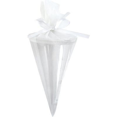 Cornet neutre Transparent Ø 5 x 10 cm Sachet de 6 pièces Cornet neutre Transparent Ø 5 x 10 cm Sachet de 6 pièces