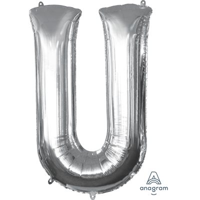 34''M.LETTER U SILVER H / S