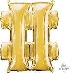 M.32''  LETTER # GOLD H / S