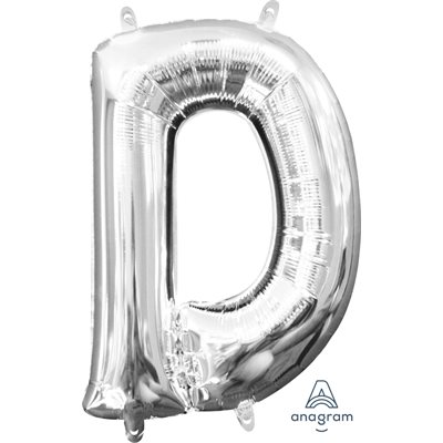 16'' M. LETTER D SILVER