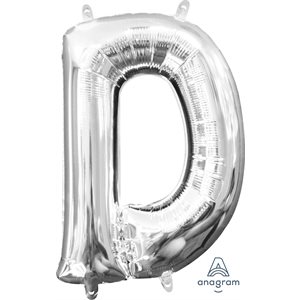 16'' M. LETTER D SILVER