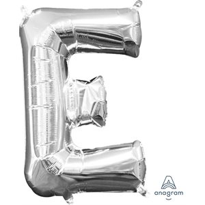 16''M. LETTER E SILVER