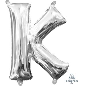 16''M. LETTER K SILVER