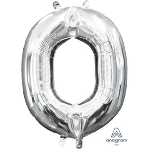 16'' M. LETTER O SILVER