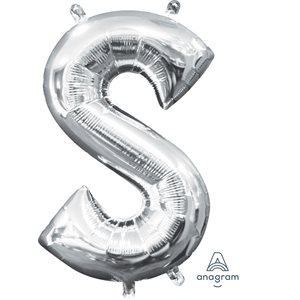 16'' M. LETTER S SILVER