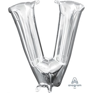 16'' M. LETTER V SILVER