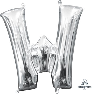 16'' M. LETTER W SILVER