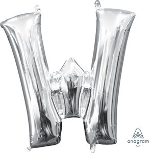 16'' M. LETTER W SILVER