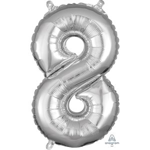 16''M.SILVER NUMBER 8