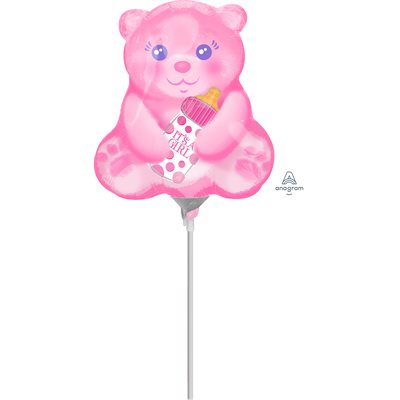 M.14'' BABY GIRL BEAR WITH BOTTLE
