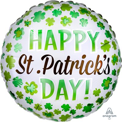 M.18'' HAPPY ST-PATRICK'S DAY SHAMROCKS M.18'' HAPPY ST-PATRICK'S DAY SHAMROCKS