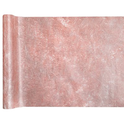 Chemin de table Fanon métallisé Rose 30 cm Rouleau de 5 mètr
