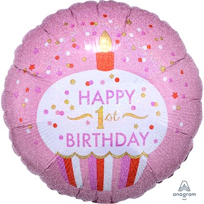M.18'' 1ST BIRTHDAY CUPCAKE GIRL M.18'' 1ST BIRTHDAY CUPCAKE GIRL