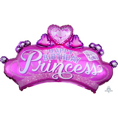M.32'' PRINCESS CROWN&GEM HBD H / S