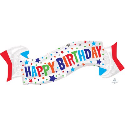 M.40'' HAPPY BIRTHDAY BANNIERE H / S M.40'' HAPPY BIRTHDAY BANNIERE H / S