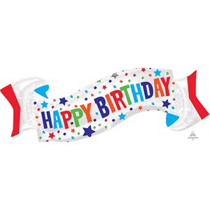 M.40'' HAPPY BIRTHDAY BANNIERE H / S