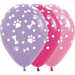"11"" Paw Prints Girl Assortment (50pcs) "
