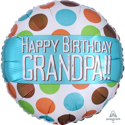 M.18'' HAPPY BIRTHDAY DOTS GRANDPA M.18'' HAPPY BIRTHDAY DOTS GRANDPA