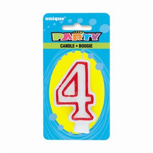 DELUXE NUMERAL CANDLE "4"