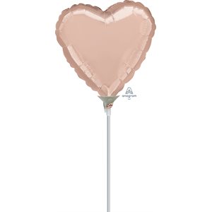 9''M. ROSE GOLD HEART