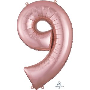 M.34'' NUMBER 9 ROSE GOLD H / S