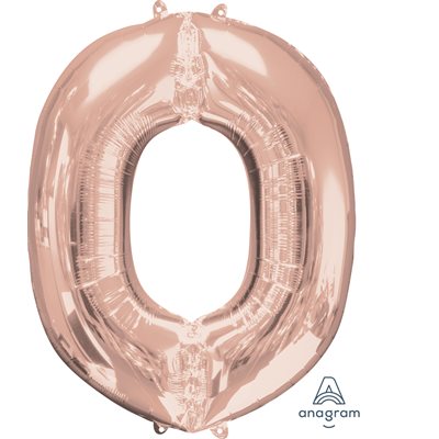 34''M. O LETTER ROSE GOLD H / S