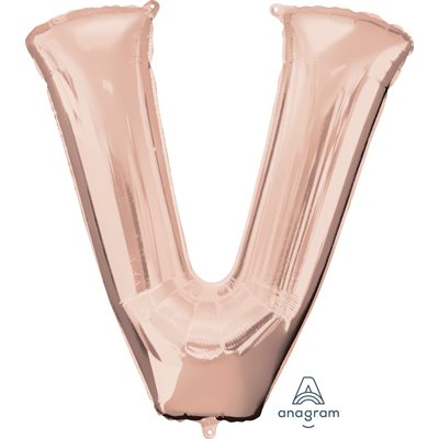 34''M.LETTER V ROSE GOLD H / S
