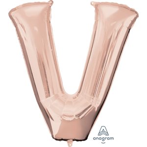 34''M.LETTER V ROSE GOLD H / S