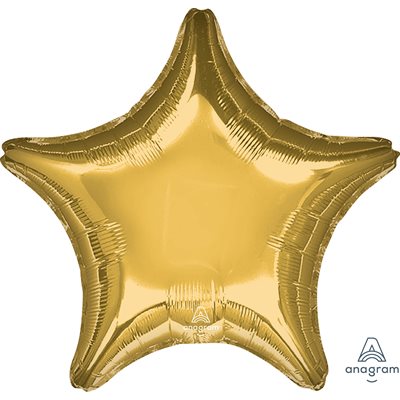 28'' STARS MYLAR GOLD