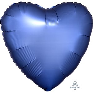 18'' M. AZURE SATIN HEART
