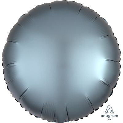 M.18'' ROND STEEL BLUE SATIN M.18'' ROND STEEL BLUE SATIN