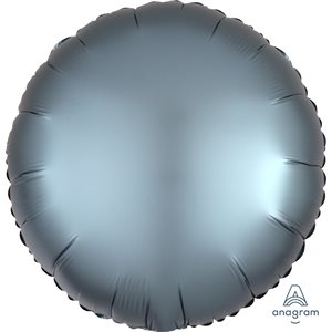 M.18'' ROND STEEL BLUE SATIN
