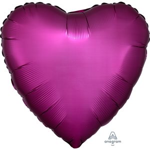 18'' M. POMEGRANATE SATIN HEART