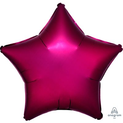19'' M. POMEGRANATE SATIN STAR