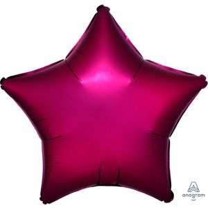 19'' M. POMEGRANATE SATIN STAR