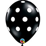 11"B.BLACK POLKA DOTS WHITE P / 50