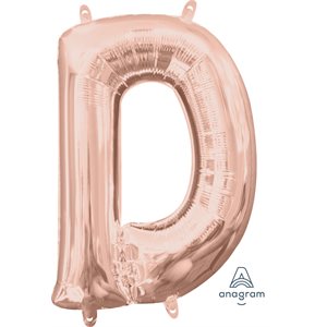 16'' M. LETTER D ROSE GOLD