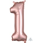 16''M. NUMBER 1 ROSE GOLD