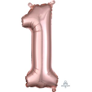 16''M. NUMBER 1 ROSE GOLD