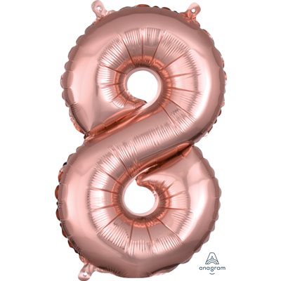 16''M.NUMBER 8 ROSE GOLD
