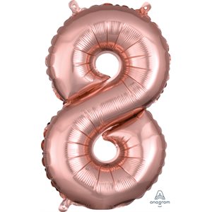 16''M.NUMBER 8 ROSE GOLD